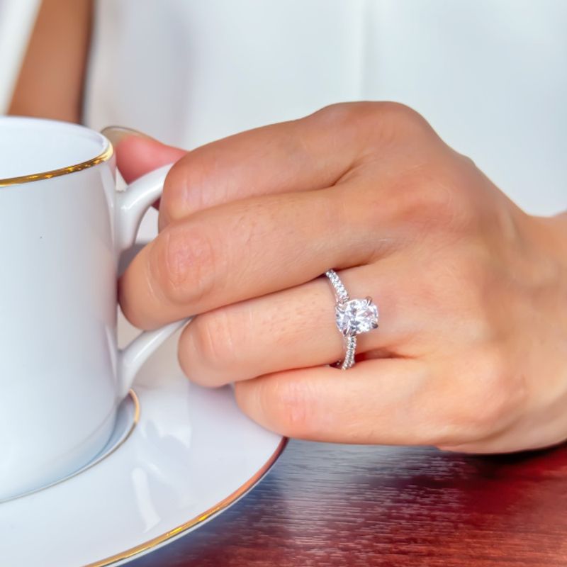 ローズカット&ラウンドカットダイヤのパヴェリング1.5ct ローズカット&ラウンドカットダイヤのパヴェリング1.5ct