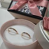 【insembre(インセンブレ)の口コミ】 ピンクゴールドの指輪にしました。男性側も女性側もダイヤが入っています…