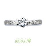 【宝寿堂(ほうじゅどう)】☆新作☆【宝寿堂】V字のアームにメレをずらりと並べて豪華な雰囲気に《HD2872》