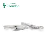 【アトリエフィロンドール】【アイシー～瞬間記憶捜査・柊班～特別版着用モデル】ウェーブ＆ミル打ちの結婚指輪 Carine