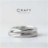 【CRAFY(クラフィ)】【ふたりで手作り】王道プラチナのライン彫り結婚指輪