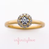 【BRIDGE ANTWERP BRILLIANT GALLERY(ブリッジ・アントワープ・ブリリアント・ギャラリー)】ひまわりの花（向日葵）がモチーフのオシャレでかわいい婚約指輪　Sunflower（日・サンフラワー）