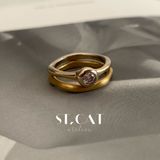 【atelier ST, CAT(アトリエ エスティーキャット)】ファッション性の高いダイヤモンド【オーダー婚約指輪】Engagement Ring 覆輪