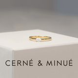 【CERNÉ＆MINUÉ by BIJOUPIKO(セルネとミヌエ バイ ビジュピコ)】手作り婚約指輪（K18YG／鏡面）~ 経験豊富な職人がマンツーマンでサポート ~