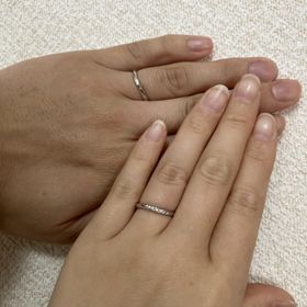 【Quand de Mariage(クワンドゥマリアージュ)の口コミ】 好きなデザインが同じ形ばかりであり、その中から着用してみて、ダイヤの…