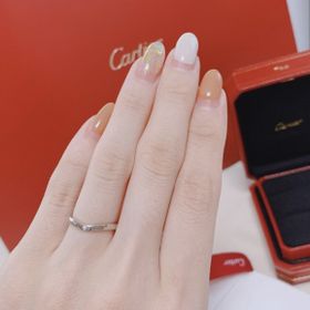 【カルティエ(Cartier)の口コミ】 ハートカットタイプですが細すぎず、指が長く見える着用感があります。ダ…