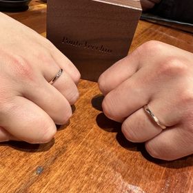 【Ponte Vecchio(ポンテヴェキオ)の口コミ】 ピンクゴールドで作ってもらいました。お互いに、プラチナではなくゴール…