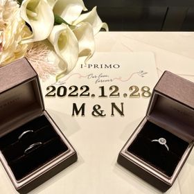 【アイプリモ(I-PRIMO)の口コミ】 まず一目惚れで婚約指輪を決めて、それに合う結婚指輪を店員さんがおすす…