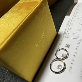 【ケイウノ ブライダル(K.UNO BRIDAL)の口コミ】 指輪のデザインが2人とも指にしっくりと馴染んで素敵なデザインが決めてと…