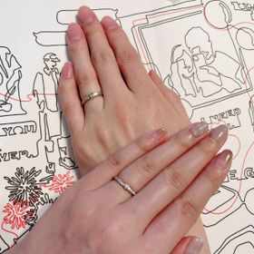 【エクセルコダイヤモンド(EXELCO DIAMOND)の口コミ】 当初、お互いに気に入ったデザインであれば、お揃いにする必要はないよね…