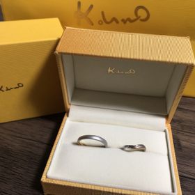 【ケイウノ ブライダル(K.UNO BRIDAL)の口コミ】 色、かたち、リングの太さ細さや色味の入れ具合等、その人に合ったデザイ…