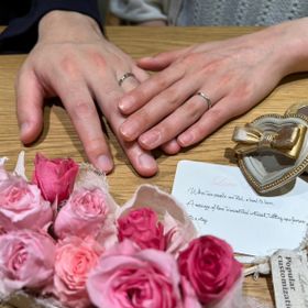 【Love Bond(ラブボンド)の口コミ】 ①男性のリングは【とにかくシンプル】なものがよかったこと、②女性のリン…