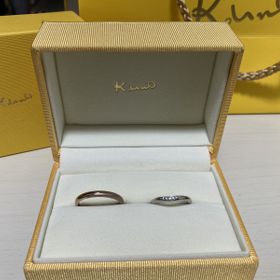 【ケイウノ ブライダル(K.UNO BRIDAL)の口コミ】 DIYで、私が彼の指輪を、彼が私の指輪を作りあったのでとても愛着のある指…