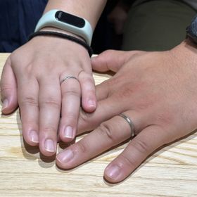 【出雲結(いずもゆい)の口コミ】 風結のデザインの柔らかな印象が好みで、別々のデザインもできるとの話が…