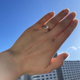 【BRILLIANCE+(ブリリアンスプラス)の口コミ】 BRILLIANCE+の婚約指輪をもらいとても気に入っていました。結婚指輪を検討…
