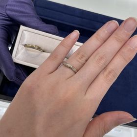 【4℃ BRIDAL(ヨンドシーブライダル)の口コミ】 プラチナとイエローゴールドのコンビネーションデザインの指輪を探してい…