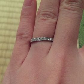 【ギンザタナカブライダル(GINZA TANAKA BRIDAL)の口コミ】 婚約指輪がなかったので、結婚指輪はダイヤがいっぱい付いているのを探し…