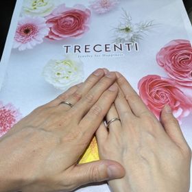 【TRECENTI(トレセンテ)の口コミ】 何より指輪の着け心地、デザイン、ペア感、品質に納得がいったので決めま…