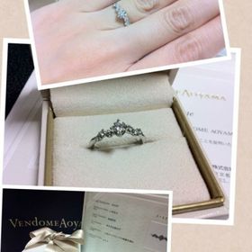【ヴァンドーム青山(VENDOME AOYAMA)の口コミ】 ザ、婚約指輪！と言った、オーソドックスな立て爪の指輪が欲しくて見てい…