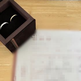 【PAVEO CHOCOLAT(パヴェオショコラ)の口コミ】 素材が素敵でこれを選びました。実際見てみてもシンプルで２つリングが並…