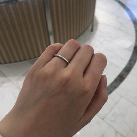 【ティファニー(Tiffany & Co.)の口コミ】 ハーフエタニティ。マリッジリングというよりは、アニバーサリーリングだ…