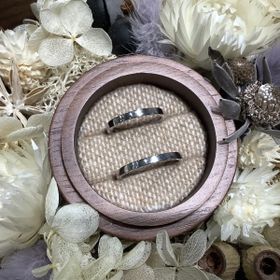 【鎌倉彫金工房の口コミ】 ピンクゴールドと迷いましたが、彼と同じにしたいなと思いプラチナにしま…