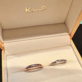 【ケイウノ ブライダル(K.UNO BRIDAL)の口コミ】 なんといってもオーダーメイドで好きなデザインのものを作ることができた…