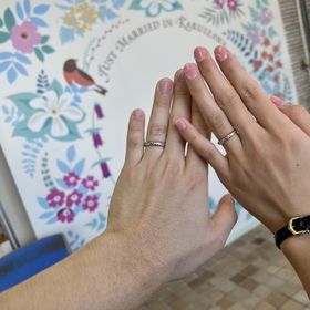 【ブルガリ(BVLGARI)の口コミ】 お互い譲れない点が同じで素材はプラチナ・太めのデザインということでし…