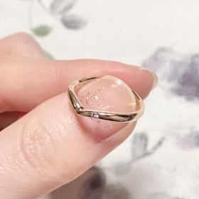 【TRECENTI(トレセンテ)の口コミ】 ピンクゴールドに変更しピンクサファイアを1石入れています。とにかく可愛…