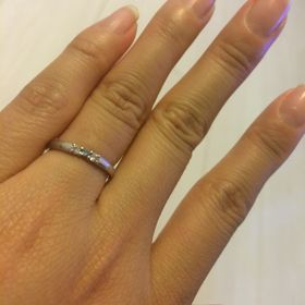 【JEWELRY  KAMATA(ジュエリーかまた)の口コミ】 ホワイトダイヤモンドの１つを、ブルーダイヤモンドに変えることが出来た…