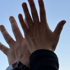 【4℃ BRIDAL(ヨンドシーブライダル)の口コミ】 指輪を着けた彼女の手がとても綺麗に見えました。
ハート＆キューピットで…