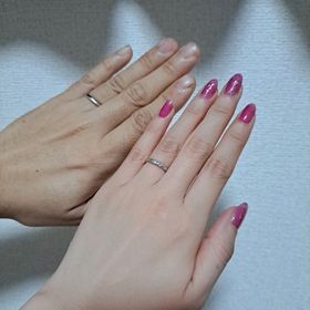 【銀座ダイヤモンドシライシの口コミ】 シンプルで洗礼されたデザインなのに、手がとてもキレイに見える指輪なの…