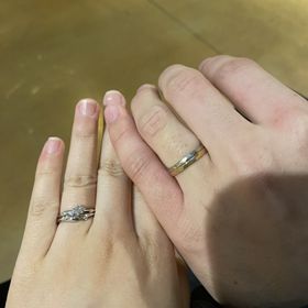 【LAPAGE(ラパージュ)の口コミ】 個性が強めのタイプを選んだのですが、結婚指輪、婚約指輪重ねてもピッタ…