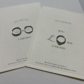 【アイプリモ(I-PRIMO)の口コミ】 セットリングのため婚約指輪、結婚指輪合わせてつけてもごちゃごちゃせず…
