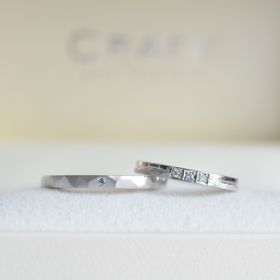 【CRAFY(クラフィ)の口コミ】 リングの裏側にデザインを入れて、合わせるとセットだとわかるようにしま…