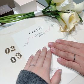 【アイプリモ(I-PRIMO)の口コミ】 指輪は初めてなので妻の好みにあわせました。普段どこでもつけれる、服装…