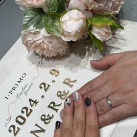 【アイプリモ(I-PRIMO)の口コミ】 お揃いにするではなくそれぞれ好きなデザインを選びました。
旦那は太め、…