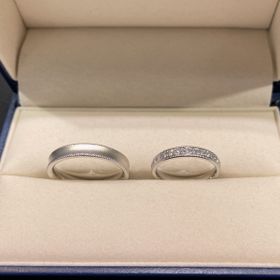 【GALA JEWELRY(ガラジュエリー)の口コミ】 色々見たが種類が豊富で、ミル打ちや、マット加工なども希望に沿ってもら…