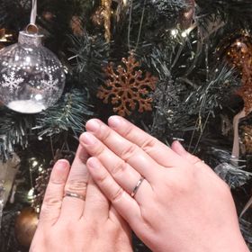 【鎌倉彫金工房の口コミ】 素材はプラチナ。写真はまだ最終的な仕上がり前ですが、クリア仕上げとク…