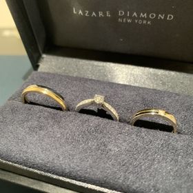 【ラザール ダイヤモンド(LAZARE DIAMOND)の口コミ】 プラチナとゴールドの組み合わさった指輪で、毎日つけていても飽きず、あ…