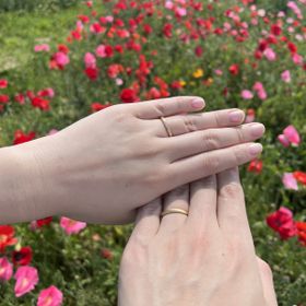 【アイプリモ(I-PRIMO)の口コミ】 マット素材ですが、日常使いにも結婚指輪感もしっかり出ていてお気に入り…