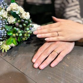 【鎌倉彫金工房の口コミ】 2人ともデザインや色も違うものにしたけれど、
それはそれで唯一無二のお…