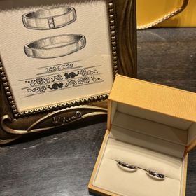 【ケイウノ ブライダル(K.UNO BRIDAL)の口コミ】 シンプルなデザインでありながら、太さ、内側のデザイン、ダイヤモンドの…