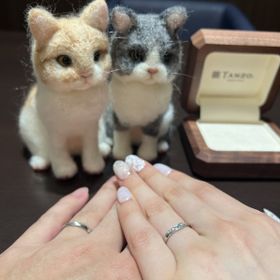 【TANZO.(鍛造指輪)の口コミ】 ブルーダイヤを入れたくてこのブランドにしました！フルオーダーメイドで…