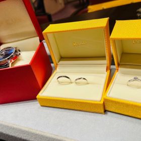 【ケイウノ ブライダル(K.UNO BRIDAL)の口コミ】 結婚指輪は二つの指輪を合わせるとハートになるデザインを選び、その上で…