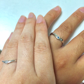 【ケイウノ ブライダル(K.UNO BRIDAL)の口コミ】 始めから自分達だけのオリジナルの指輪を作りたい、オーダーメイドにした…