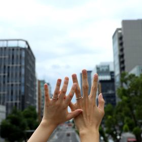 【出雲結(いずもゆい)の口コミ】 絆結はプラチナとゴールドのコンビネーションリングで、デザインがシンプ…