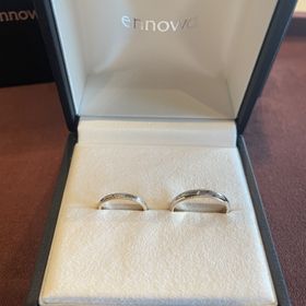 【ennowa (えんのわ)】の口コミ プラチナで結婚指輪感を残しつつ、ゴールドのミル打ちで華やかさを出してく...