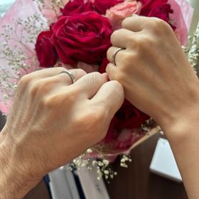 【4℃ BRIDAL(ヨンドシーブライダル)の口コミ】 2人ともピュアネスという商品のダイヤモンドなしのリングにしました。指輪…