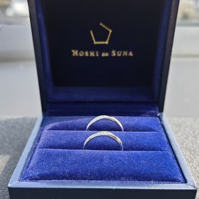 【HOSHI no SUNA 星の砂(ほしのすな)の口コミ】 デザインがかわいい。ダイヤもあり、キラキラしているけど、目立ちすぎず…